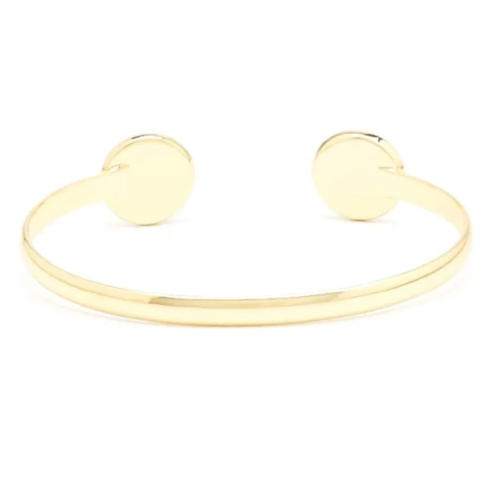 Ted Baker Eida GOLD Finish WHITE Enamel Cuff